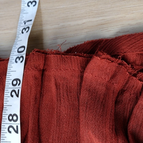 Free People Wild Dreams Embroidered Tunic Top Dress Rust Long Sleeve Peplum S - Picture 9 of 9